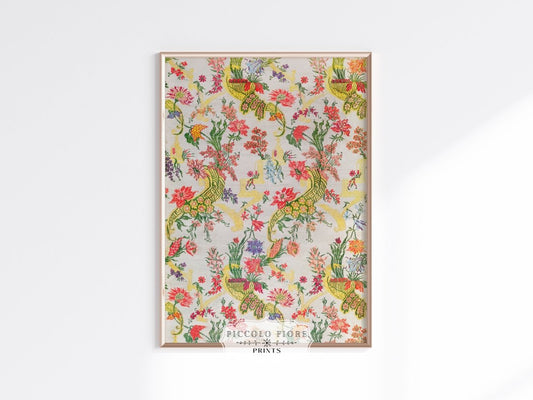 Vintage Floral Wallpaper Pattern | P145 - Single Art Prints - Piccolo Fiore Prints
