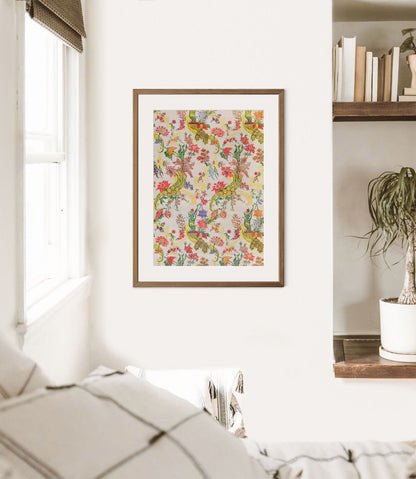 Vintage Floral Wallpaper Pattern | P145 - Single Art Prints - Piccolo Fiore Prints
