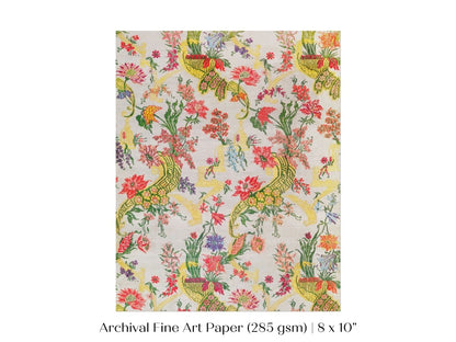 Vintage Floral Wallpaper Pattern | P145 - Single Art Prints - Piccolo Fiore Prints