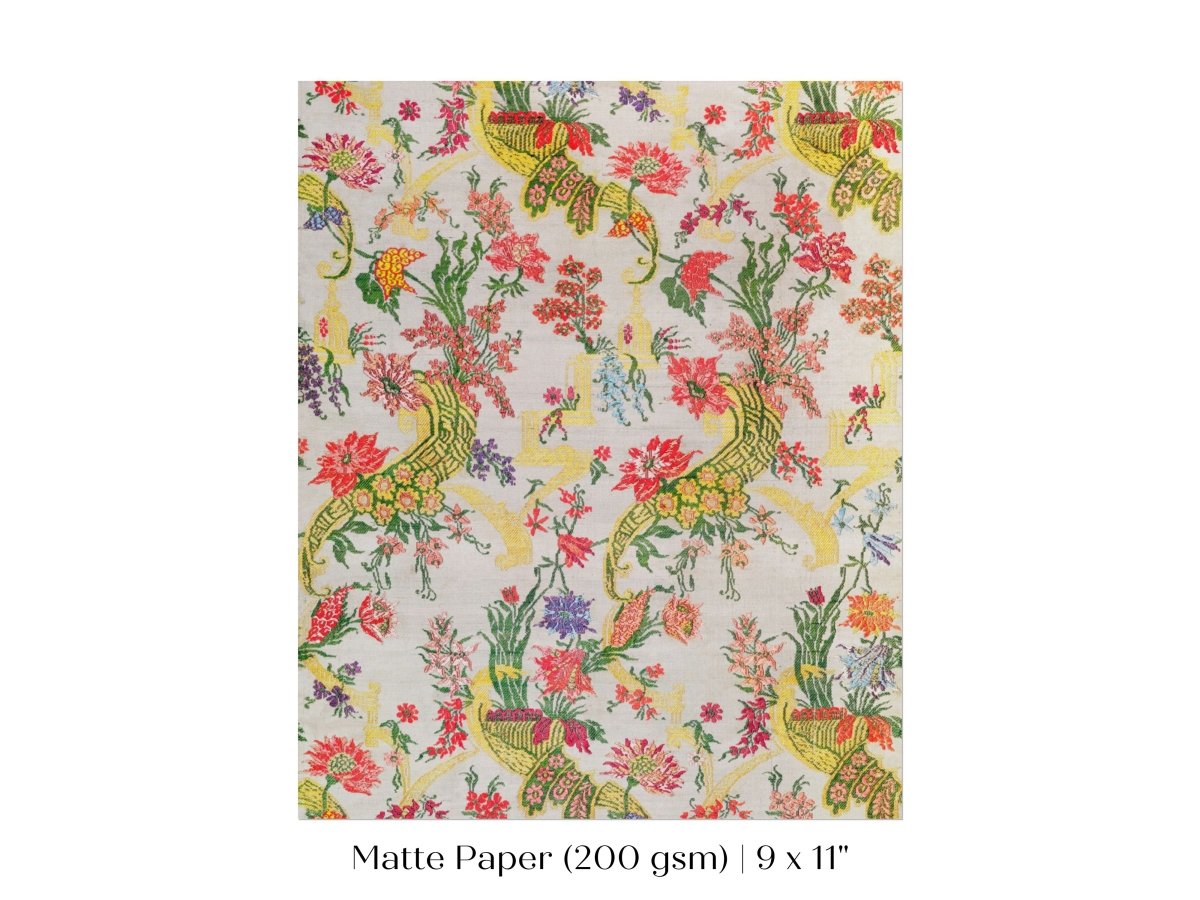 Vintage Floral Wallpaper Pattern | P145 - Single Art Prints - Piccolo Fiore Prints