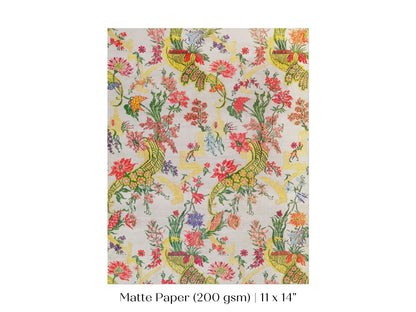 Vintage Floral Wallpaper Pattern | P145 - Single Art Prints - Piccolo Fiore Prints