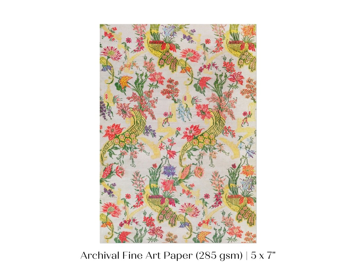 Vintage Floral Wallpaper Pattern | P145 - Single Art Prints - Piccolo Fiore Prints