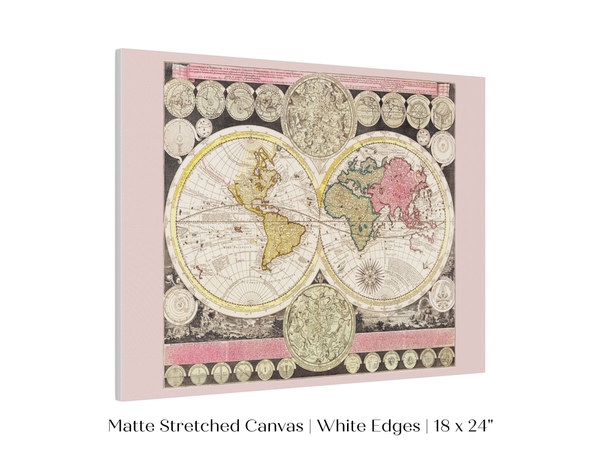 Vintage World Map | P162 - Single Art Prints - Piccolo Fiore Prints