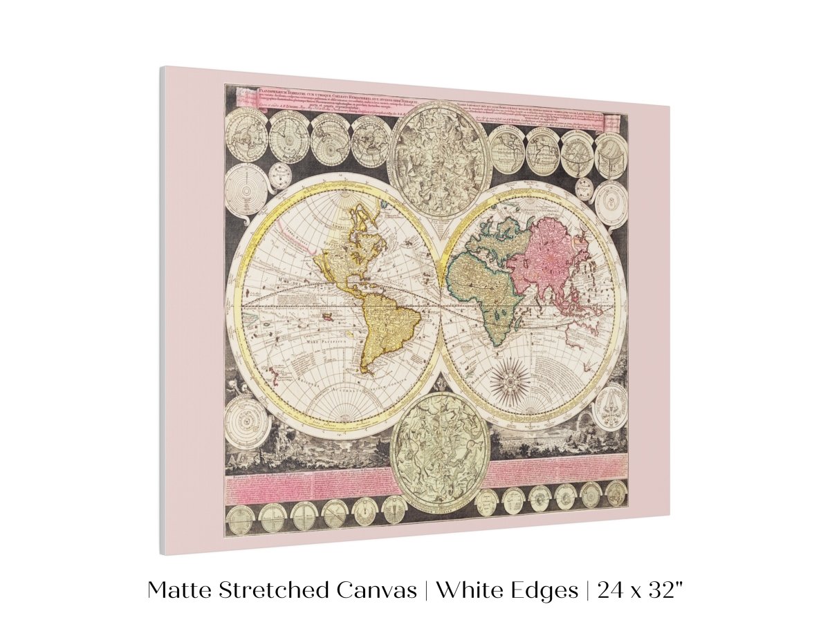 Vintage World Map | P162 - Single Art Prints - Piccolo Fiore Prints