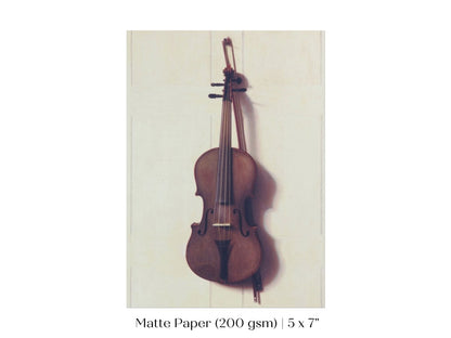 Violin and Bow | P404 - Single Art Prints - Piccolo Fiore Prints