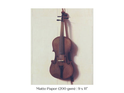 Violin and Bow | P404 - Single Art Prints - Piccolo Fiore Prints