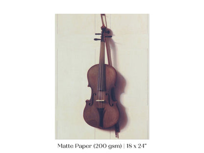 Violin and Bow | P404 - Single Art Prints - Piccolo Fiore Prints