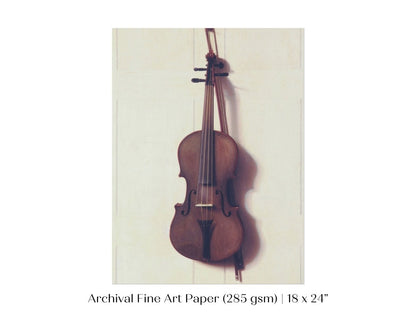 Violin and Bow | P404 - Single Art Prints - Piccolo Fiore Prints