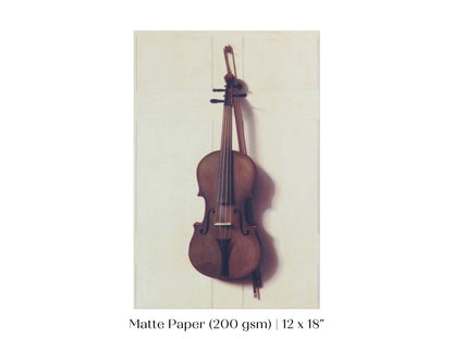 Violin and Bow | P404 - Single Art Prints - Piccolo Fiore Prints