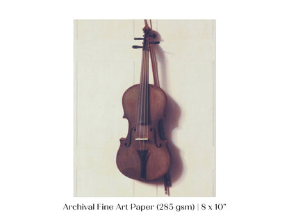 Violin and Bow | P404 - Single Art Prints - Piccolo Fiore Prints