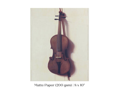 Violin and Bow | P404 - Single Art Prints - Piccolo Fiore Prints