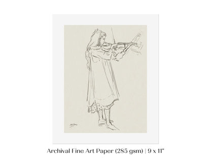 Violinist | P20 - Single Art Prints - Piccolo Fiore Prints