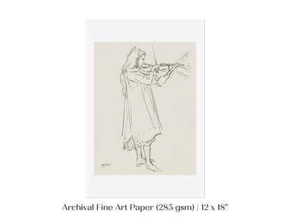 Violinist | P20 - Single Art Prints - Piccolo Fiore Prints