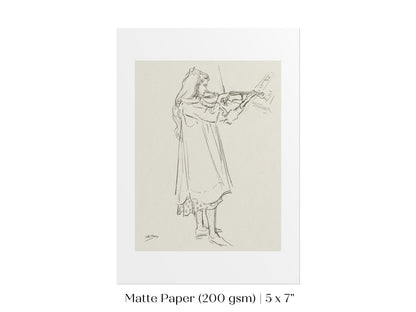 Violinist | P20 - Single Art Prints - Piccolo Fiore Prints