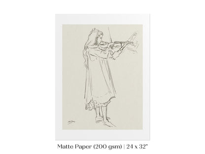 Violinist | P20 - Single Art Prints - Piccolo Fiore Prints