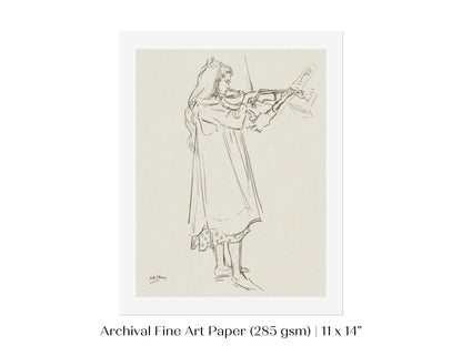 Violinist | P20 - Single Art Prints - Piccolo Fiore Prints