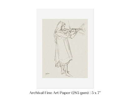 Violinist | P20 - Single Art Prints - Piccolo Fiore Prints