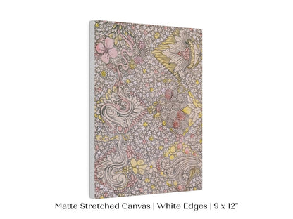 Watercolour Textile Pattern in Pink | P475 - Single Art Prints - Piccolo Fiore Prints