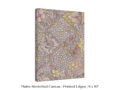 Watercolour Textile Pattern in Pink | P475 - Single Art Prints - Piccolo Fiore Prints
