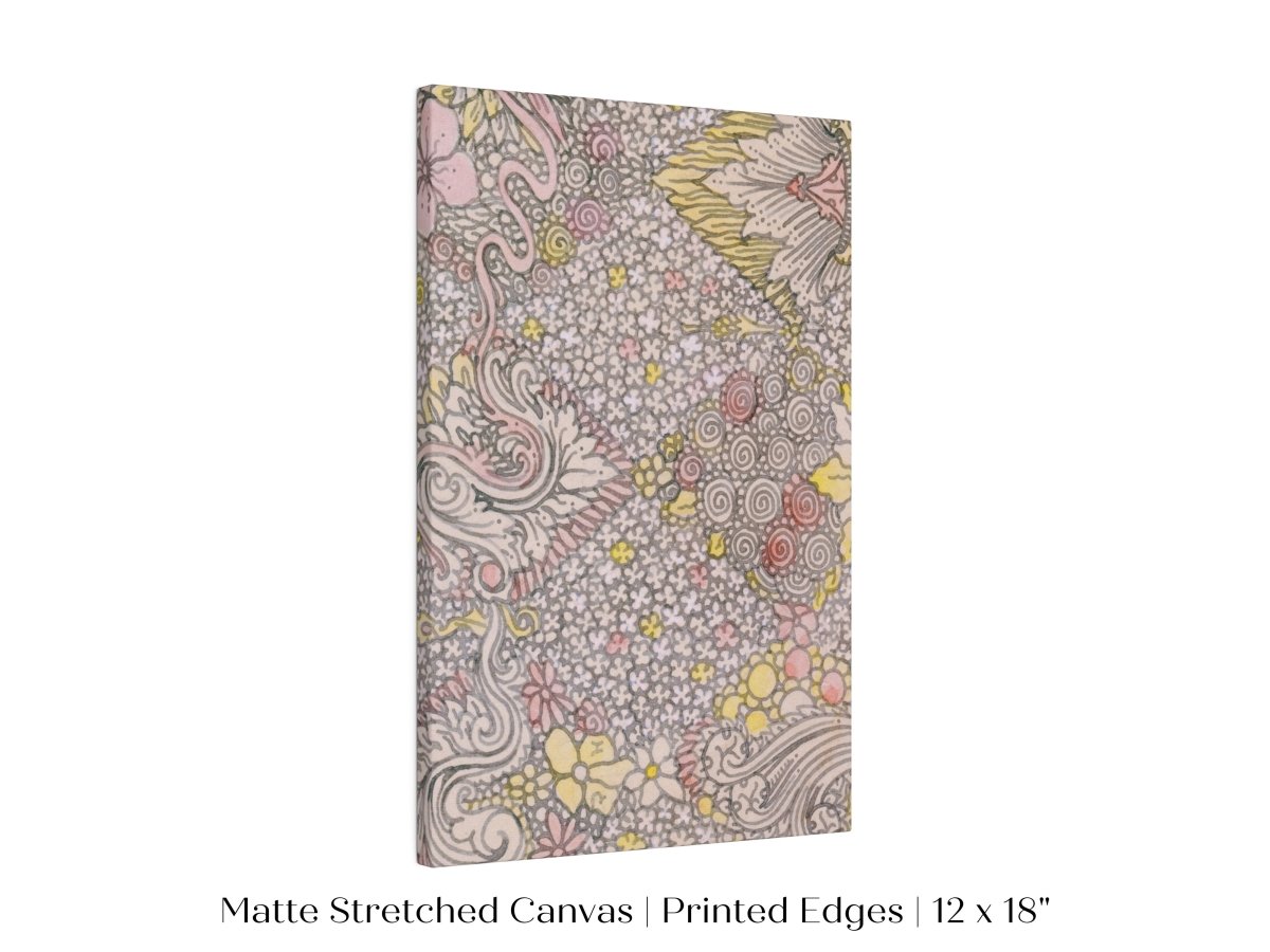 Watercolour Textile Pattern in Pink | P475 - Single Art Prints - Piccolo Fiore Prints