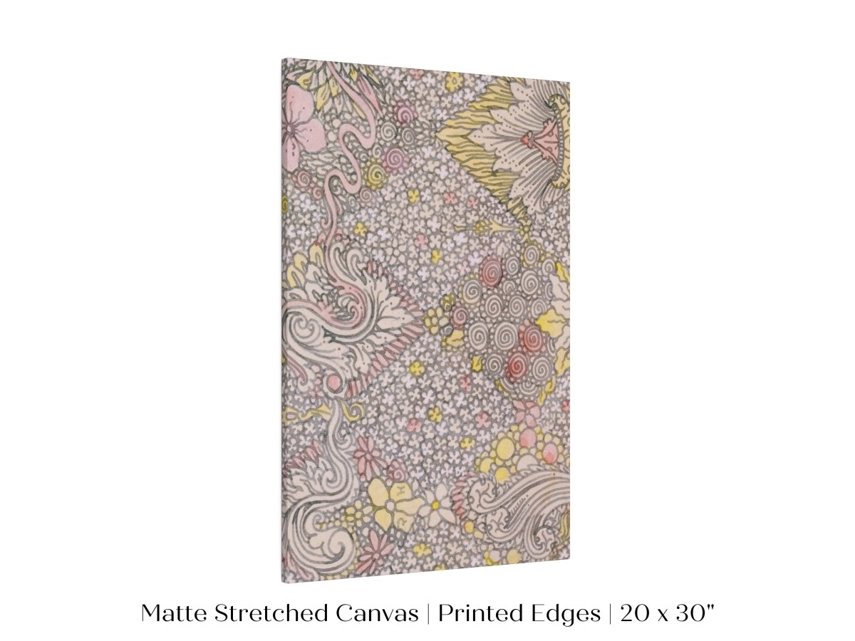 Watercolour Textile Pattern in Pink | P475 - Single Art Prints - Piccolo Fiore Prints