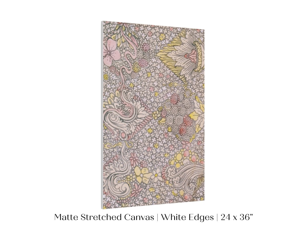 Watercolour Textile Pattern in Pink | P475 - Single Art Prints - Piccolo Fiore Prints