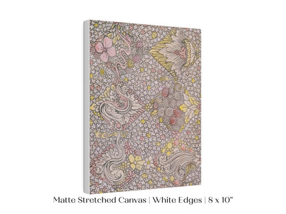 Watercolour Textile Pattern in Pink | P475 - Single Art Prints - Piccolo Fiore Prints