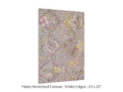 Watercolour Textile Pattern in Pink | P475 - Single Art Prints - Piccolo Fiore Prints