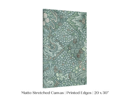 Watercolour Textile Pattern in Teal | P478 - Single Art Prints - Piccolo Fiore Prints