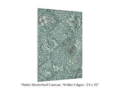 Watercolour Textile Pattern in Teal | P478 - Single Art Prints - Piccolo Fiore Prints