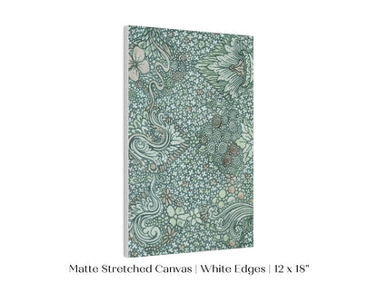 Watercolour Textile Pattern in Teal | P478 - Single Art Prints - Piccolo Fiore Prints
