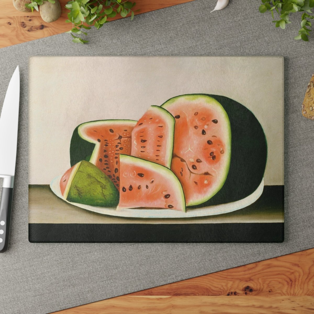 Watermelon | Glass Chopping Board - Glass Chopping Board - Piccolo Fiore Prints