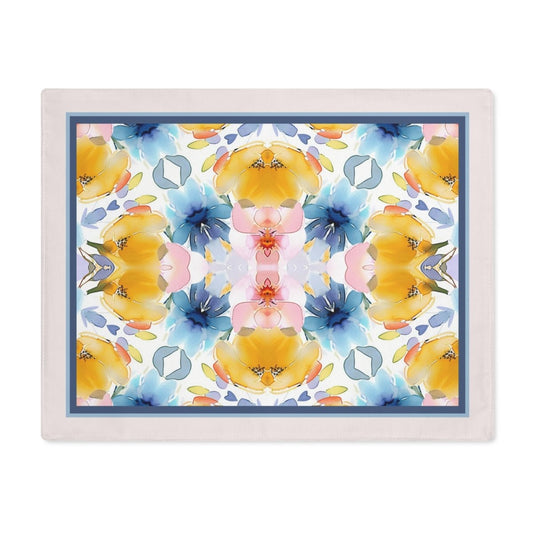 Wavy Blooms | Placemat - Cotton Twill Placemat - Piccolo Fiore Prints