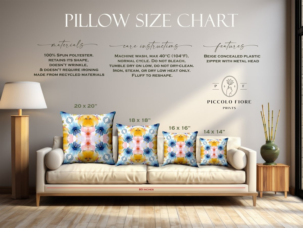 Wavy Blooms | Throw Pillow - Throw Pillow - Piccolo Fiore Prints