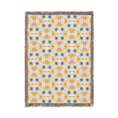 Wavy Blooms | Woven Blanket - Woven Blanket - Piccolo Fiore Prints