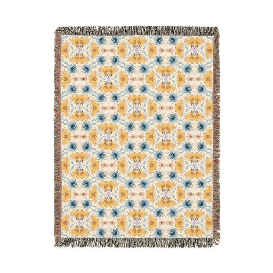 Wavy Blooms | Woven Blanket - Woven Blanket - Piccolo Fiore Prints