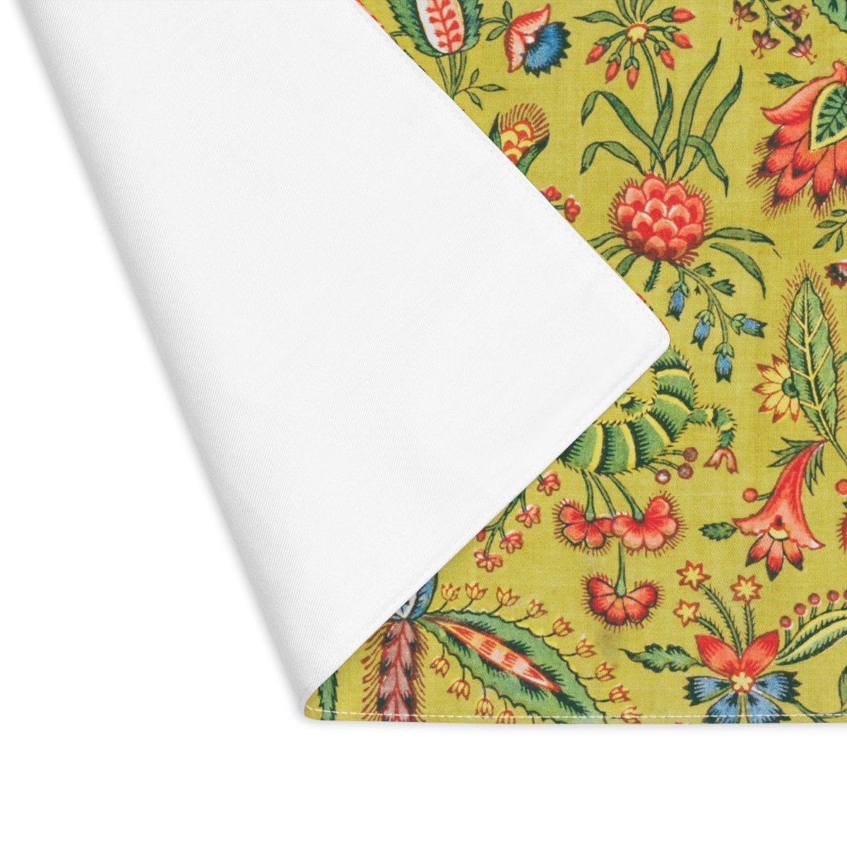 Whimsy in Citrus Green | Placemat - Cotton Twill Placemat - Piccolo Fiore Prints