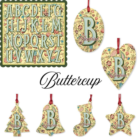 Whimsy | Personalised Wooden Ornament with Magnet - Wooden Ornament - Piccolo Fiore Prints