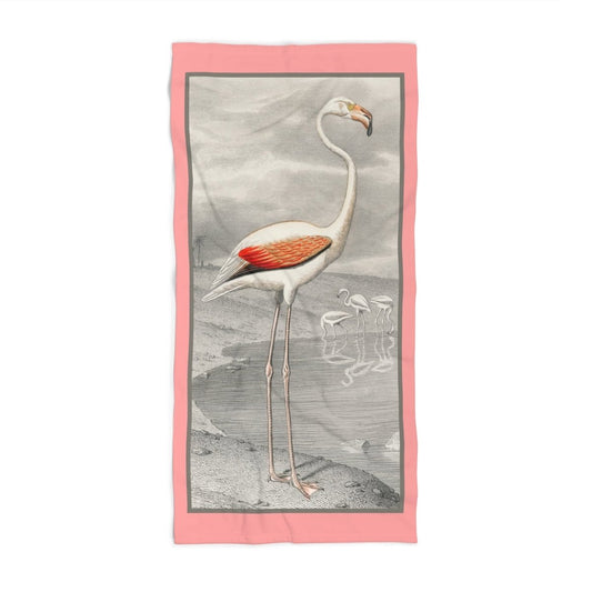 White Flamingo | Beach Towel - Beach Towel - Piccolo Fiore Prints