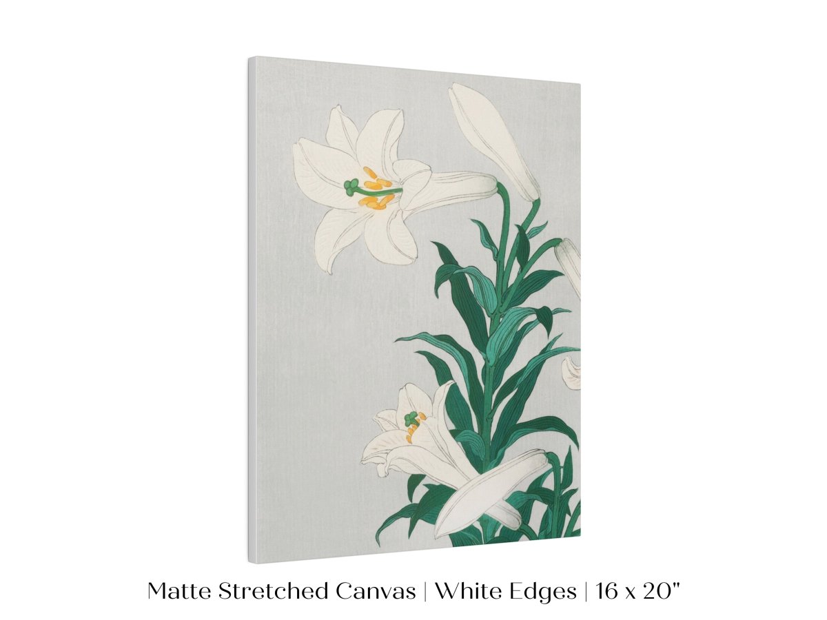 White Lilies | Vintage Japanese Art Print | P355 - Single Art Prints - Piccolo Fiore Prints