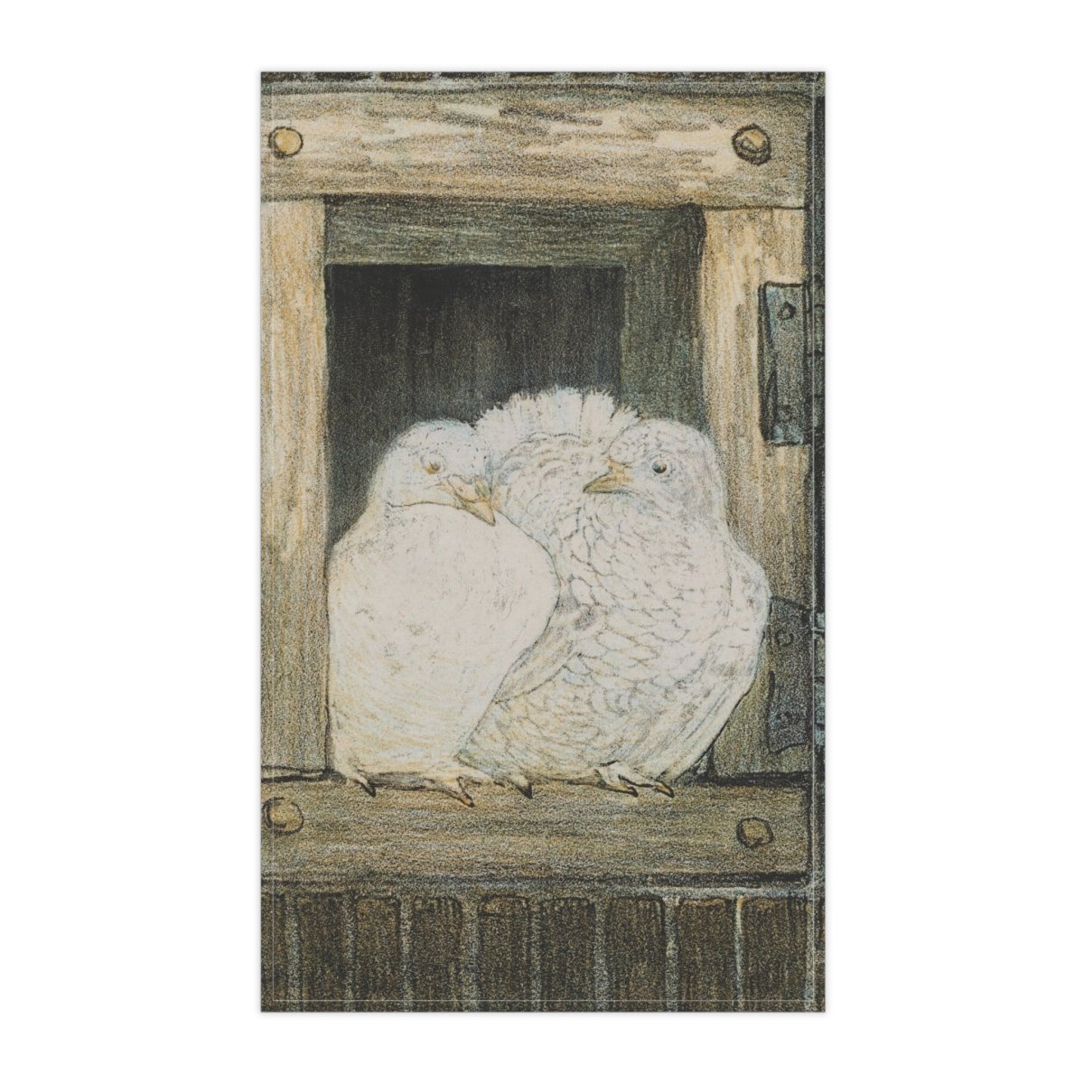 White Pigeons | Tea Towel - Tea Towel - Piccolo Fiore Prints