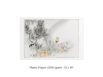 Wild Pine Tree | Vintage Japanese Art | P75 - Single Art Prints - Piccolo Fiore Prints