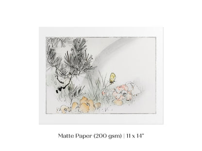 Wild Pine Tree | Vintage Japanese Art | P75 - Single Art Prints - Piccolo Fiore Prints