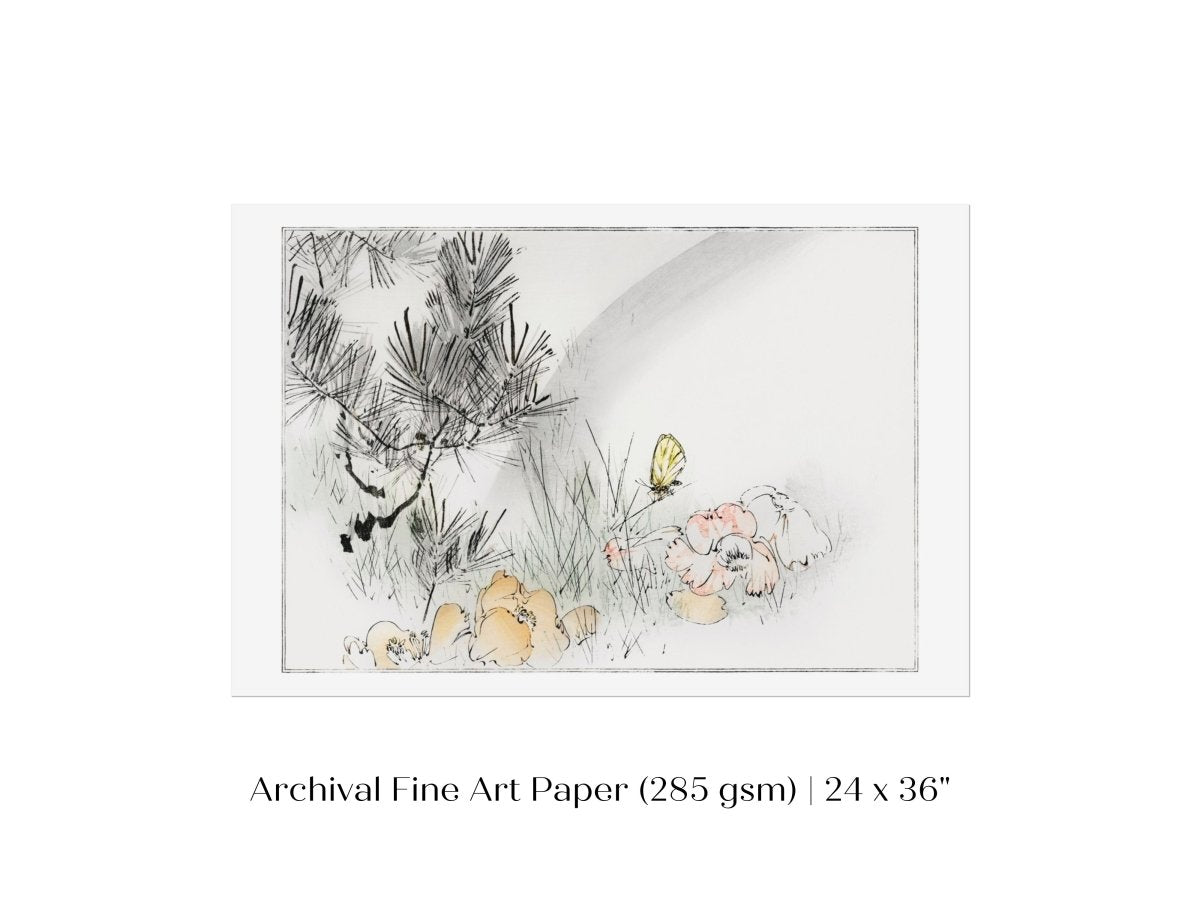 Wild Pine Tree | Vintage Japanese Art | P75 - Single Art Prints - Piccolo Fiore Prints