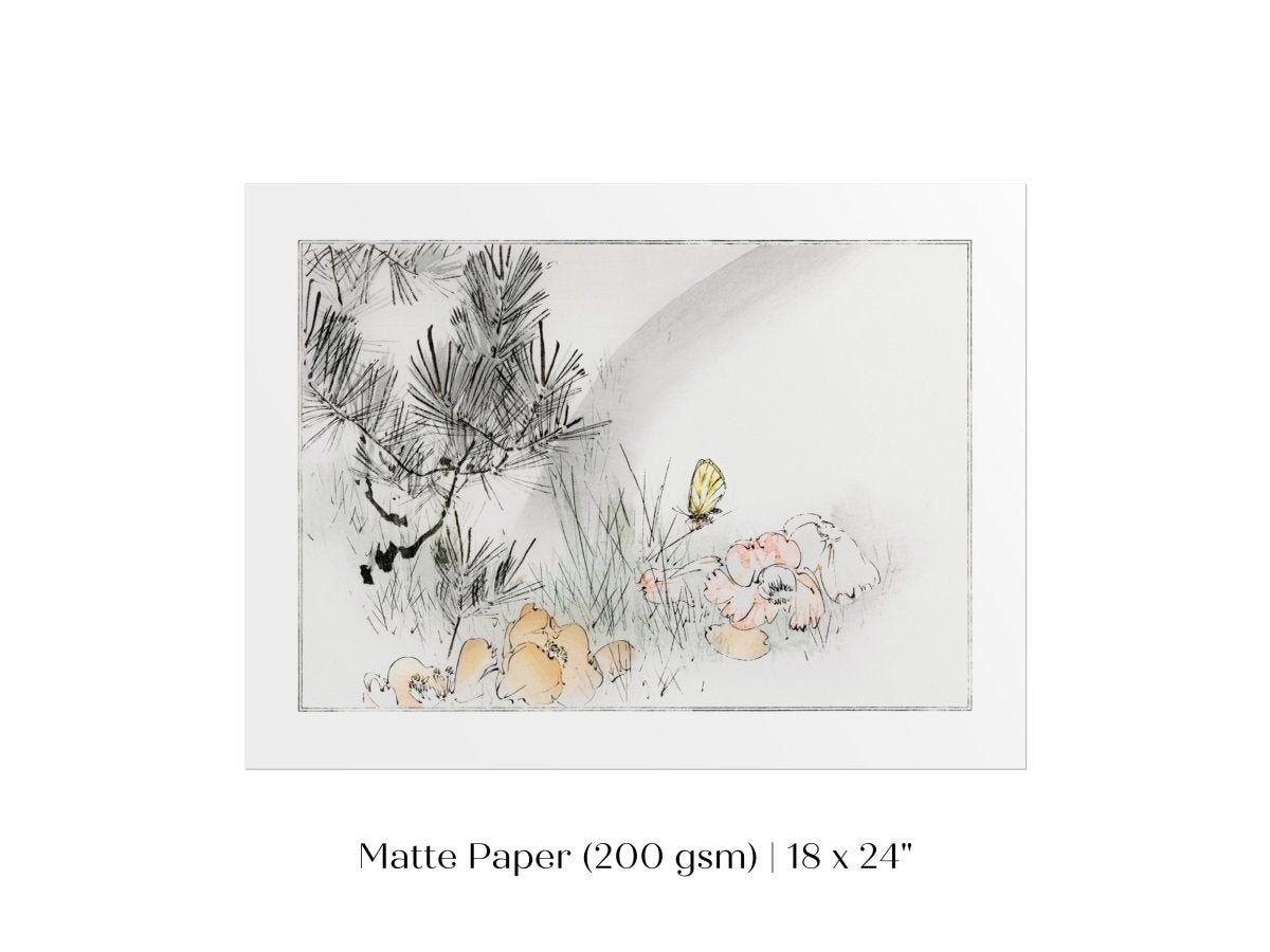 Wild Pine Tree | Vintage Japanese Art | P75 - Single Art Prints - Piccolo Fiore Prints