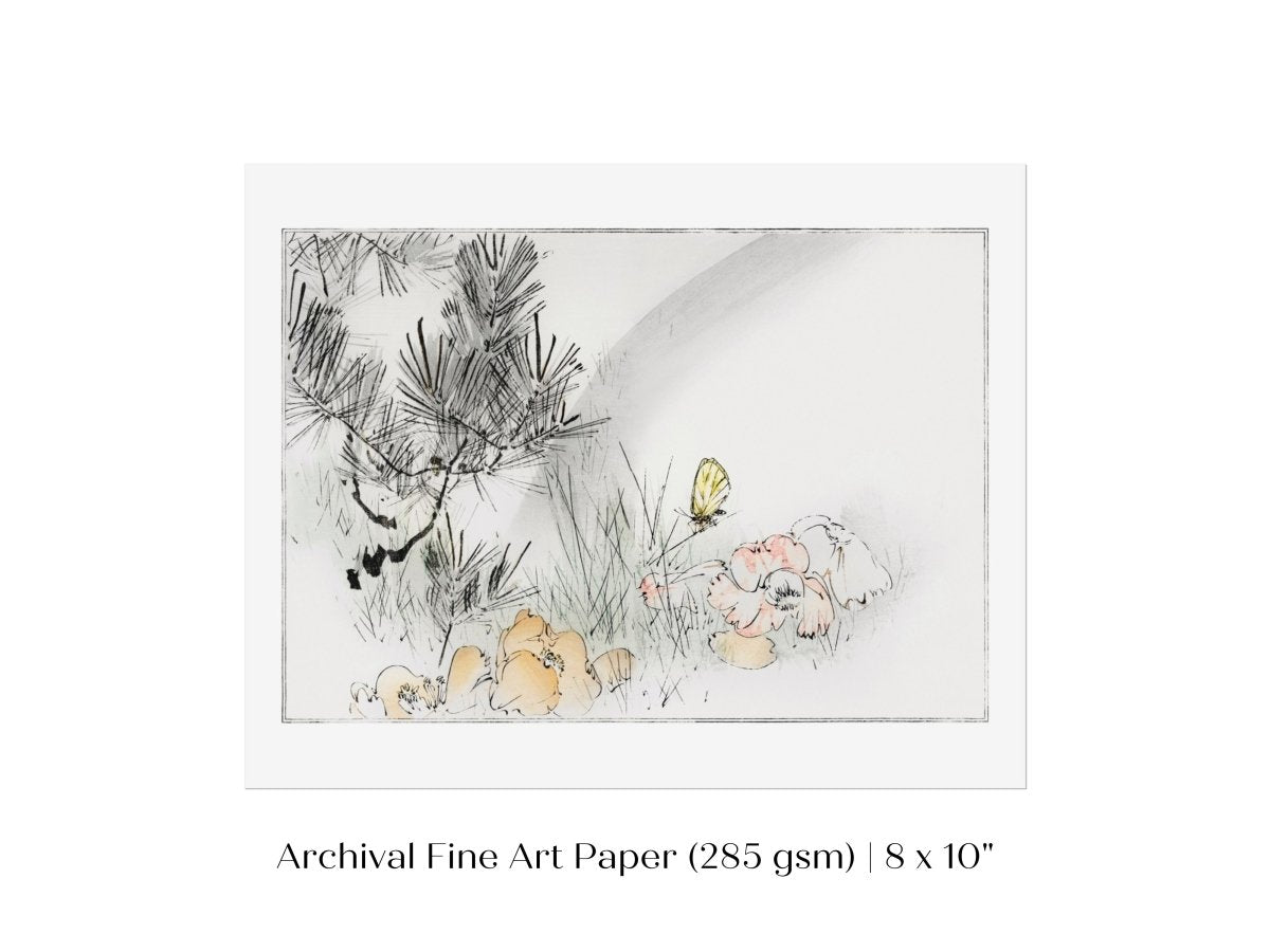 Wild Pine Tree | Vintage Japanese Art | P75 - Single Art Prints - Piccolo Fiore Prints