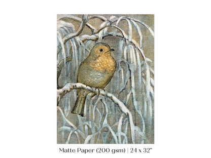 Winter Robin | P381 - Single Art Prints - Piccolo Fiore Prints