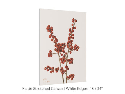 Winterberry Illustration | P469 - Single Art Prints - Piccolo Fiore Prints