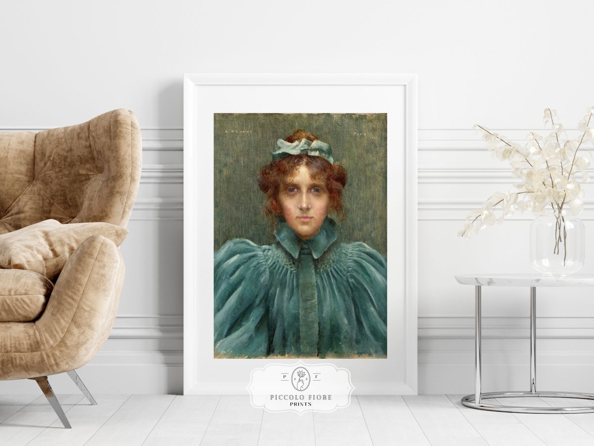 Woman in a Velvet Dress | P192 - Single Art Prints - Piccolo Fiore Prints