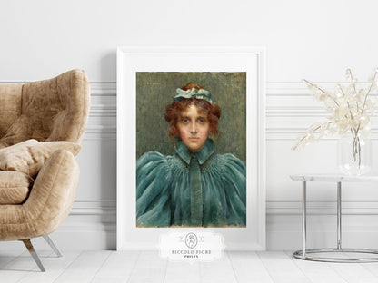Woman in a Velvet Dress | P192 - Single Art Prints - Piccolo Fiore Prints